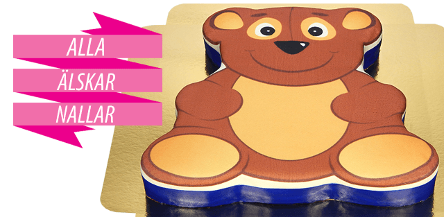Teddybjörntårta i nalleform