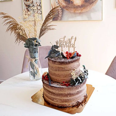 Green Wedding choklad 2 vån - inkl. Cake topper m.m.