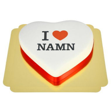 I love ’Namn’-hjärtårta