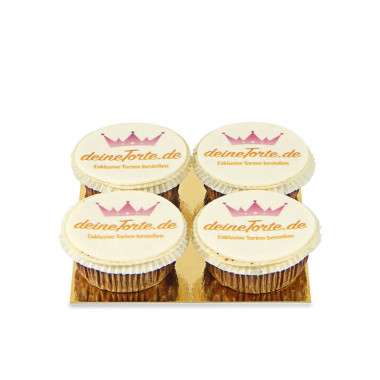 Cupcakes med logotyp (4 st)