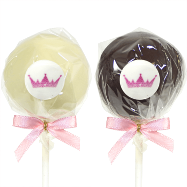 Cake-Pops med Logotyp, Mörk- & Vit Choklad (12 st)