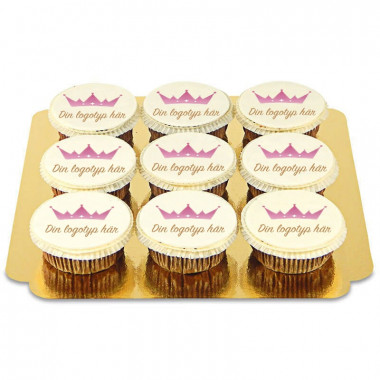 Cupcakes med logotyp (9 st)