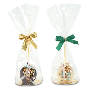 Deluxe Jul-Cake-Pops med guld-grönt strössel (10 st)