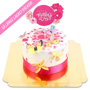 Deluxe Morsdagstårta med caketopper