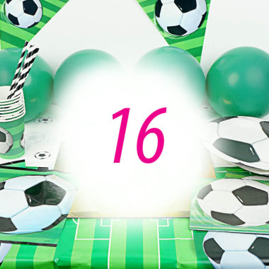 Partyset fotboll för 16 personer - utan tårta
