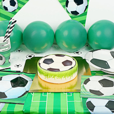 Partyset fotboll - inklusive tårta