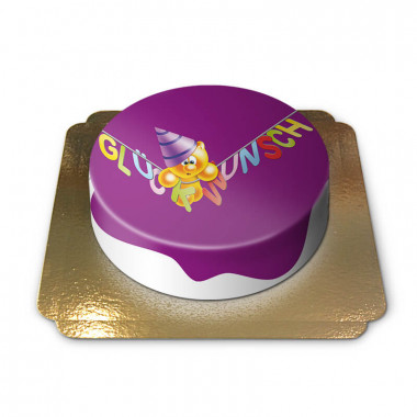 Gelini tårta - Lila gratulationer