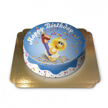 Gelini tårta - konfetti för Grattis på födelsedagen