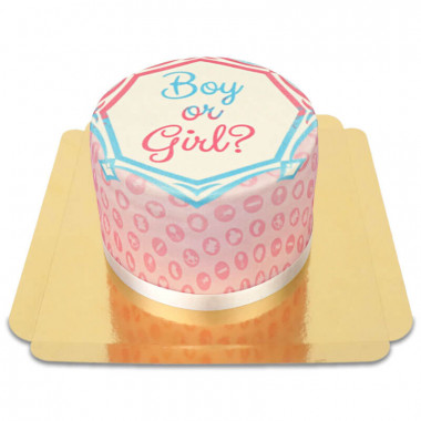 Deluxe gender reveal-tårta