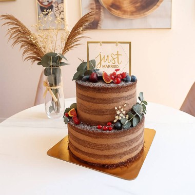 Green Wedding choklad 2 vån - inkl. Cake topper m.m.