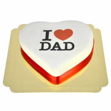 I Love Dad-hjärttårta