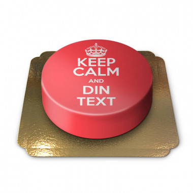 "Keep Calm and.."-Tårta, röd