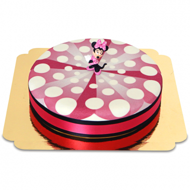 Mimmi Pigg på rosa tårta med tårtband