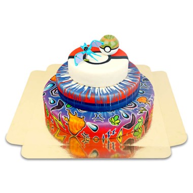 Pokémon®-figur på 3-vånings speltårta