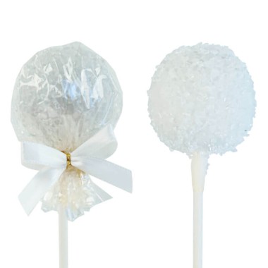 Vita kristall-cake pops (12 st)
