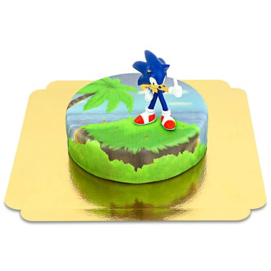 Sonic®-figur på ö-tårta