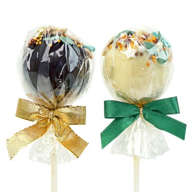 Jul-Cake-Pops med guld-grönt strössel (12 st)