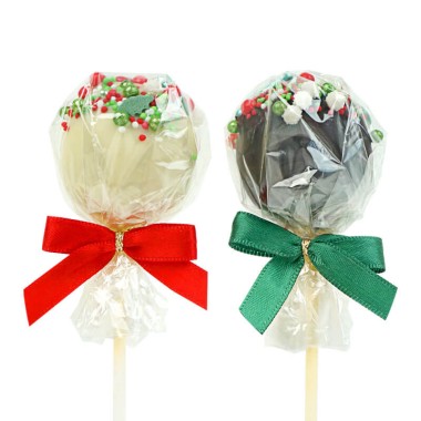 Jul-Cake-Pops med röd-grönt strössel (12 st)