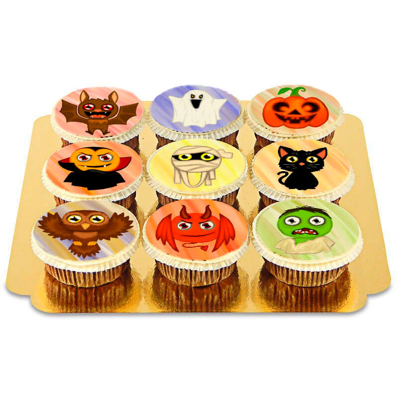 Cupcakes med Halloween-motiv