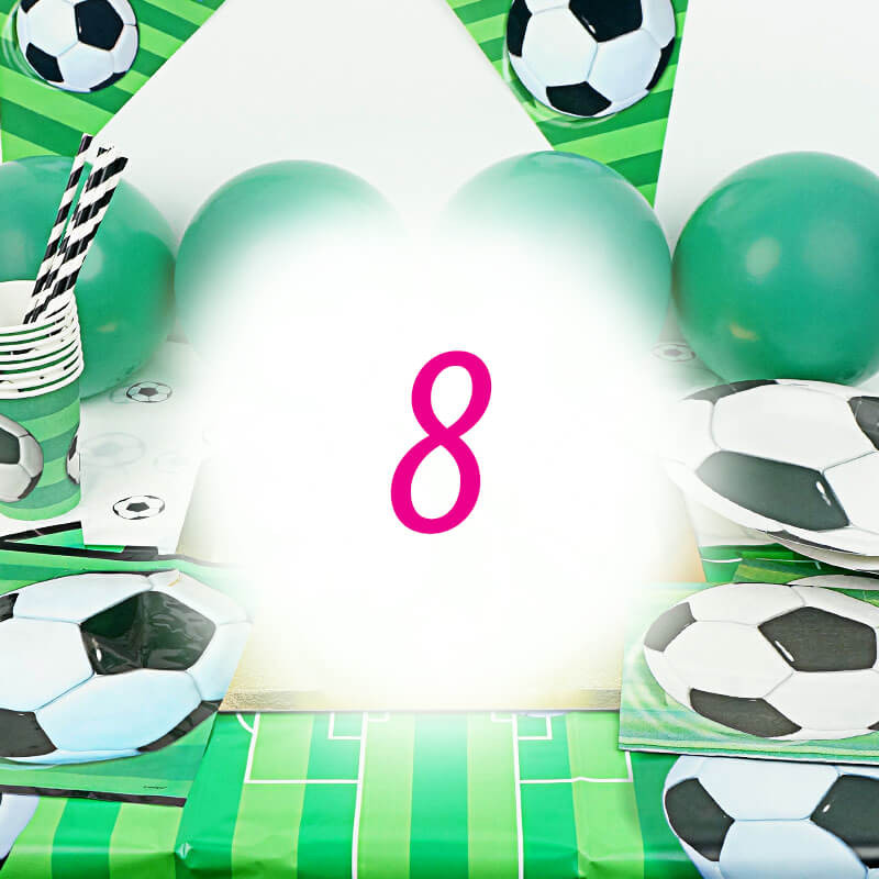 Partyset fotboll för 8 personer - utan tårta