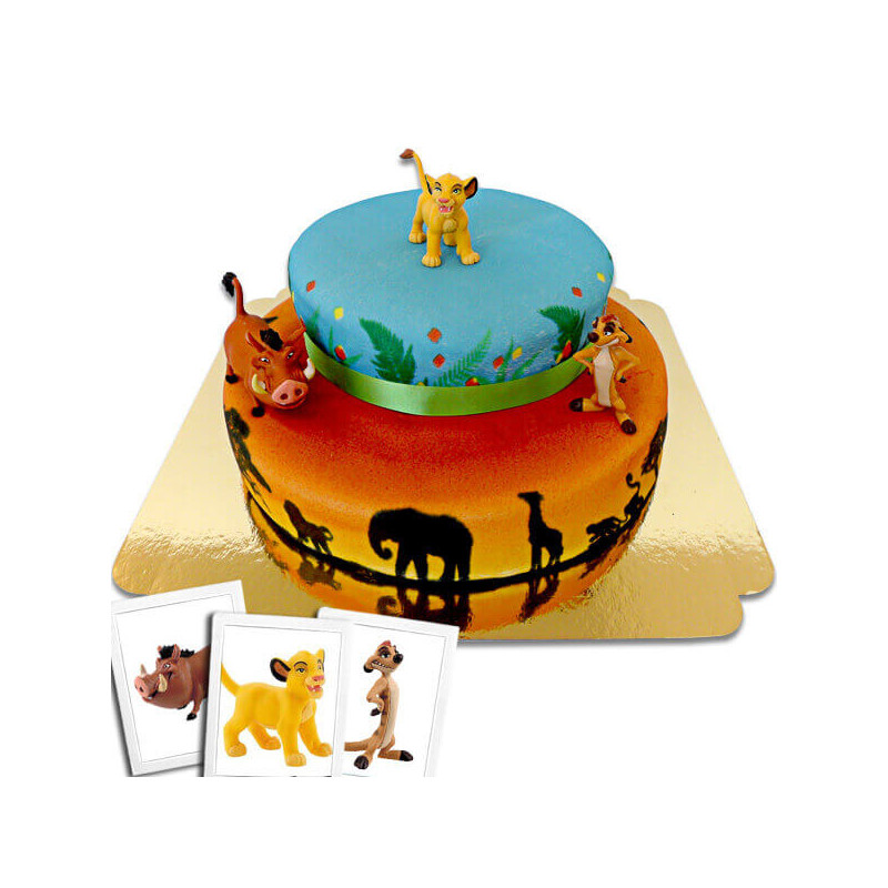 Simba, Timon & Pumba på tvåvånings savann-tårta