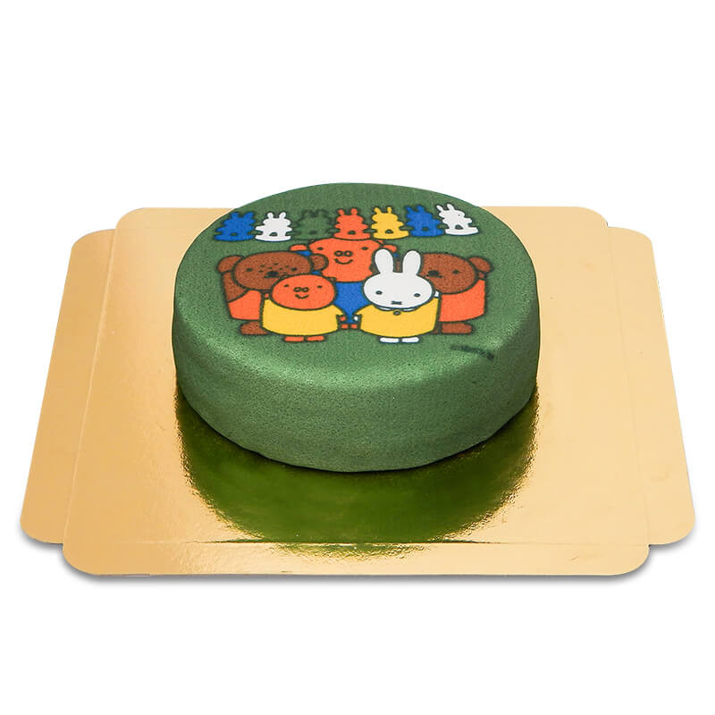 Zielony tort z Miffy