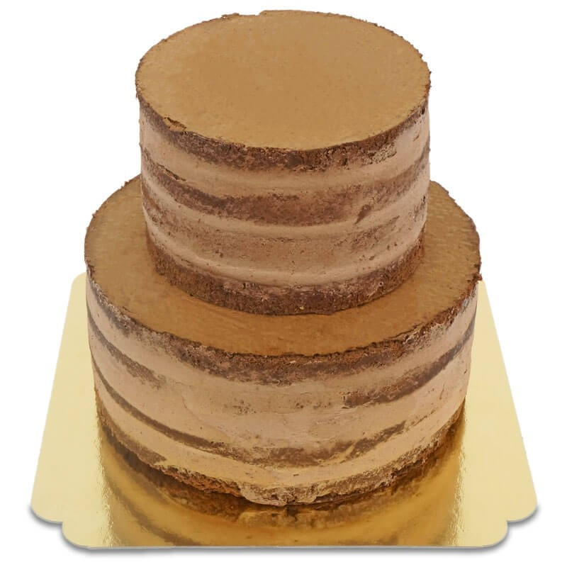 Naked cake choklad, Bröllopstårta