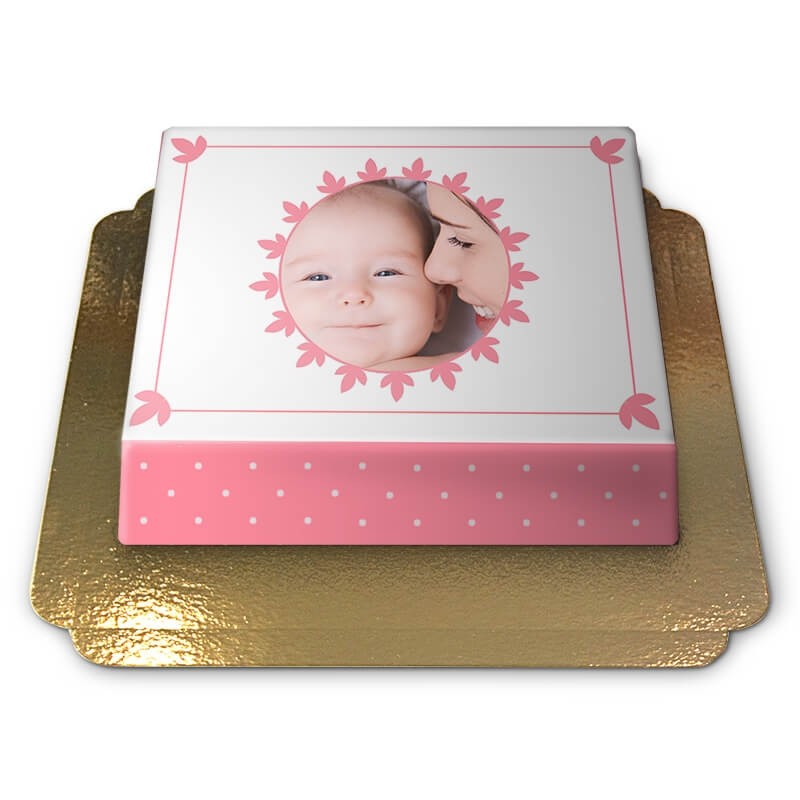 Foto-Torte zur Babyshower 