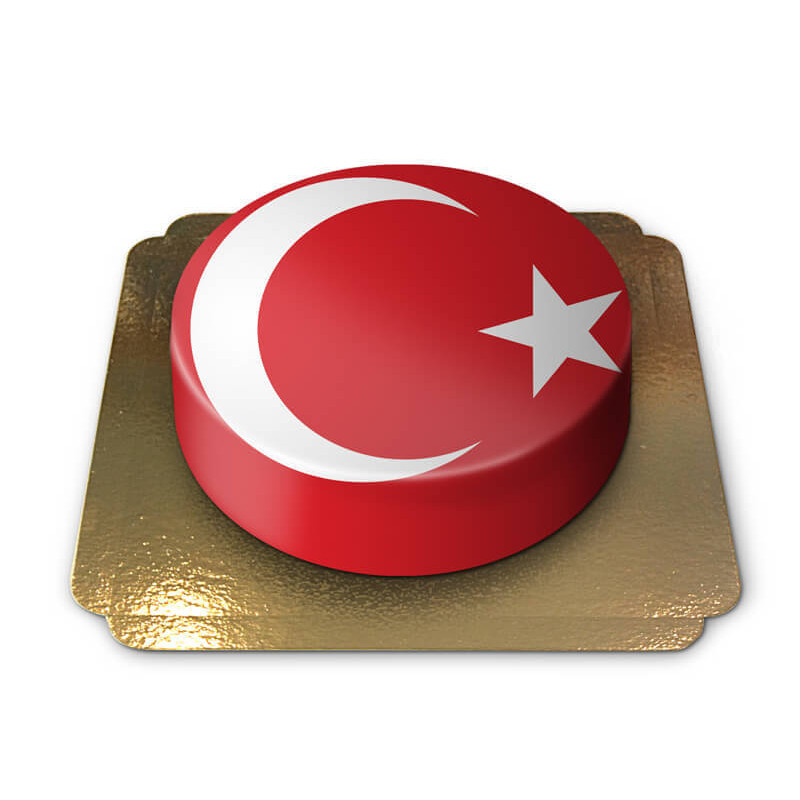 Turkiet tårta, tårta med turkiska flaggan