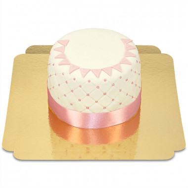 Happy Birthday Deluxetårta, rosa