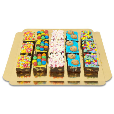 Brownies med färgglad dekorations-mix (15 st)
