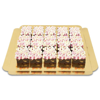 15 brownies med Marshmallow dekoration