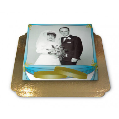 Bröllopsfoto tårta 