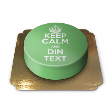 "Keep Calm and.."-Tårta, grön