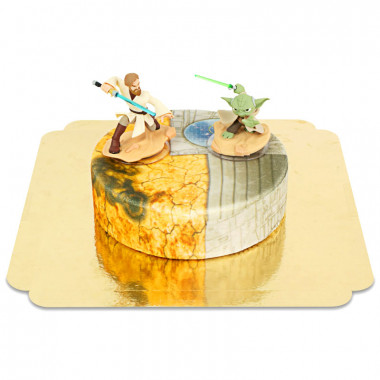 Obi-Wan Kenobi & Bemästra Yoda på Clone Wars tårta
