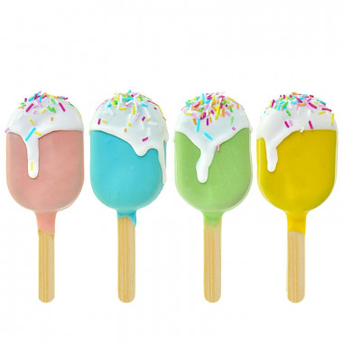 Cake-Popsicles i olika färger (10 st)