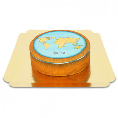 Tårta med världskarta