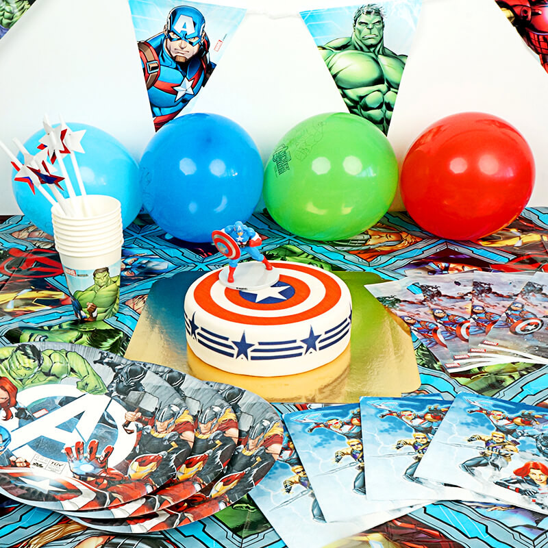 Avengers partyset - inklusive tårta 