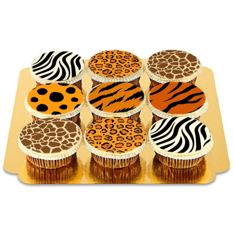 Cupcakes med djurmönster