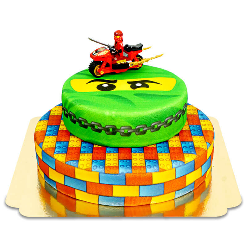 Lego Ninjago på tvåvånings Ninja-tårta