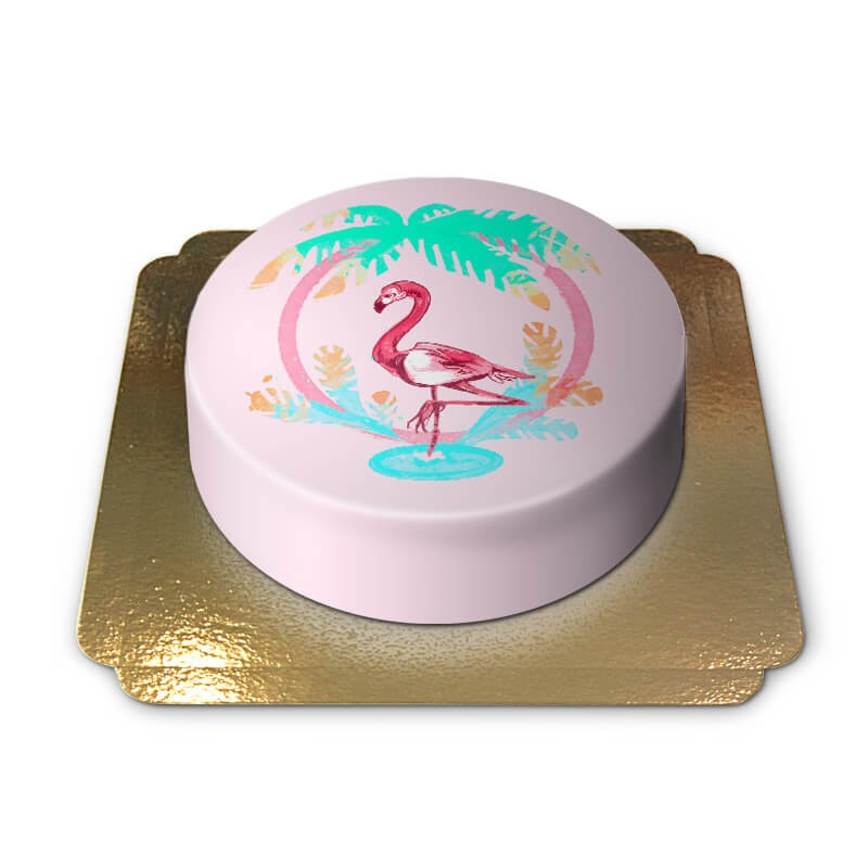 Rosa Flamingo-Tårta