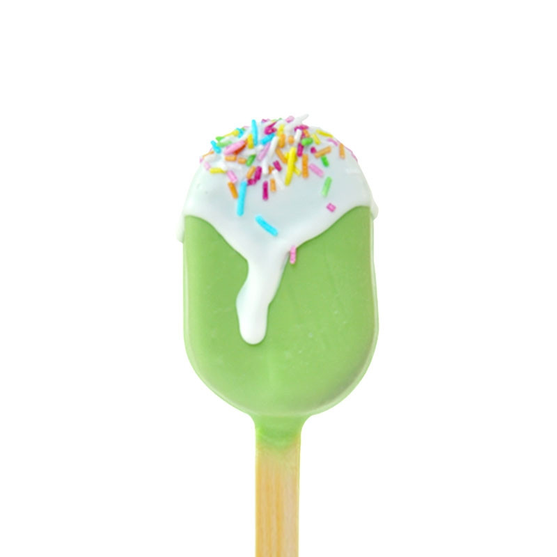 Cake-Pops – Zielone lody na patyku